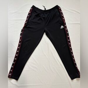 Adidas Black Joggers with Red and White Trim